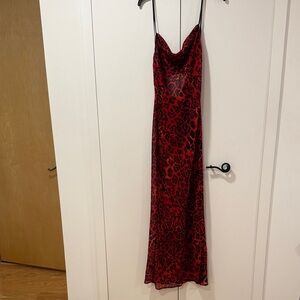 I am Gia zeta Red Leopard Print Dress